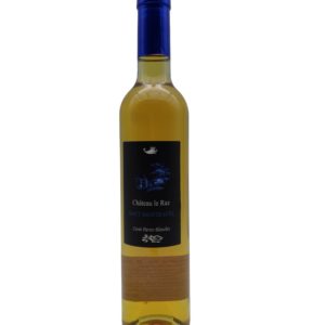 Cépages : Sémillon 50%, Muscadelle 45%, Sauvignon 5%. Fermentation et élevage 16 mois en fût neuf. Dégustation : Couleur dorée, arômes de fruits confits et de miel. Note boisée bien fondue. Accords mets et vins : Apéritif, foie gras et fromages. Garde : 10 à 20 ans Température de service : 12 à 14°C